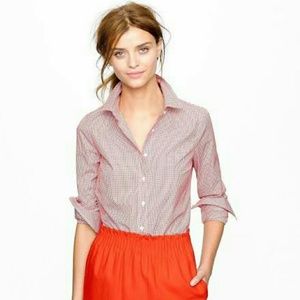 J. Crew gingham stretch perfect button up